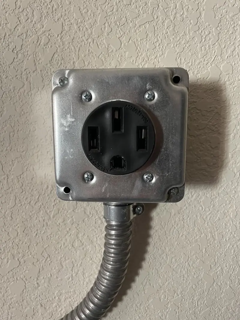 NEMA 14-50 outlet installed for Electrical Panel Upgrade in Point Baker